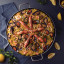 Tramontina Aluminium Non-Stick Paella Pan, 45cm with food