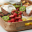 Salisbury & Co Grove Rectangular Wooden Serving Tray, 50cm detail with fruits