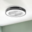 Alva Air Black Ceiling Fan with Remote, 50cm mounted on the ceiling