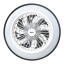Alva Air Black Ceiling Fan with Remote, 50cm