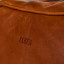 Leather shaving bag close up
