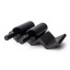 Alkaline Zigzag Wine Rack - Black with two wine bottles