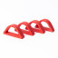 Alkaline Arched Napkin Rings, Set of 4 - Vibrant Red