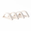 Alkaline Arched Napkin Rings, Set of 4 - Ceramic White