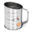 Patisse Stainless Steel Flour Sifter with Rotary Handle angle
