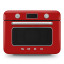 Smeg Retro Countertop Steam Oven - Fiery Red angle