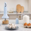 Smeg Retro Hand Blender 4-Piece, 700W - Pastel Blue on the kitchen counter