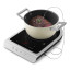 Smeg Portable Induction Plate with Probe - Matte Black measuring temperature of the meat