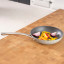 Laura Ashley Non-Stick Frying Pan, 28cm - Dark Dove Grey on the table