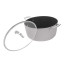 Laura Ashley Non-Stick Casserole Pot With Glass Lid, 28cm - Dark Dove Grey