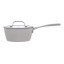 Laura Ashley Non-Stick Saucepan with Glass Lid, 16cm - Dark Dove Grey angle