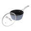 Laura Ashley Non-Stick Saucepan with Glass Lid, 16cm - Dark Slate