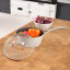 Laura Ashley Non-Stick Saucepan with Glass Lid, 16cm - Dark Dove Grey on the countertop