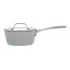 Laura Ashley Non-Stick Saucepan with Glass Lid, 16cm - Sage Leaf angle