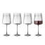 Lyngby Glas Krystal Zero Red Wine Glasses, Set of 4 detail with other glasses
