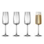 Lyngby Glas Krystal Zero Champagne Glasses, Set of 4 detail. with other glasses