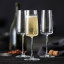 Lyngby Glas Krystal Zero Champagne Glasses, Set of 4 on the table