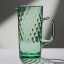 Lyngby Glas Green Vienna Jug, 1.9L on the table