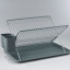 Funktion Dish Drying Rack with Drip Tray on the kitchen counter