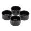 HOLM Black Stoneware Ramekins, Set of 4