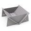 Pretzel Fire Pit with Carrier Bag and Grill - Silver & Stainless Steel angle