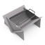 Pretzel Fire Pit with Carrier Bag and Grill - Silver & Stainless Steel