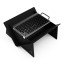 Pretzel Fire Pit with Carrier Bag and Grill - Black & Stainless Steel