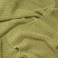 Thread Office Green Olive Knitted Cotton Throw, 180cm x 200cm Detail View