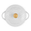 Le Creuset Holly Mini Stoneware Round Cocotte, 10cm - White angle