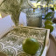 NapKin Cole Palm Tree Biodegradable Paper Napkins, Pack of 25 - Green on plates set