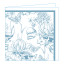 NapKin Cole Catfish Blue Biodegradable Paper Napkins, Pack of 25 detail