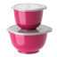 Rosti Margrethe Mixing Bowls with Lids, Set of 2 - Beetroot
