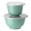 Rosti Margrethe Mixing Bowls with Lids, Set of 2 - Nordic Green