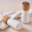 Le Creuset Top Grind Salt Mill, 270ml - White on the table