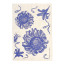 Halo Dish Covers African Flowers Cotton Tea Towel - Navy Blue