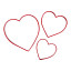 Tala Non-Stick Heart Cutters, Set of 3 angle