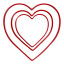 Tala Non-Stick Heart Cutters, Set of 3 angle
