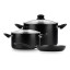 Sagenwolf Titan Lite Non-Stick Cookware Set with Glass Lids, 3-Piece