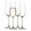Salisbury & Co Unbreakable Champagne Flutes, Set of 4 detail with champagne 