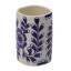Thread Office Blue Floral Ceramic Toothbrush Holder