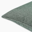 Thread Office Green Ticking Stripe Chenille Scatter Cushion Cover, 60cm x 60cm close up