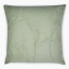 Thread Office Sage Floral Embroidery Stonewash Scatter Cushion with Feather Blend Inner, 50cm x 50cm