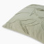 Thread Office Sage Floral Embroidery Stonewash Scatter Cushion with Feather Blend Inner, 50cm x 50cm close up