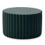 Alkaline Round Ribbed Storage Container with Lid - Bottle Green 