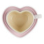 Le Creuset Heart Mug & Saucer, 220ml - Shell Pink angle
