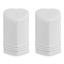 Le Creuset Heart Salt & Pepper Shakers, 130ml - White