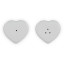 Le Creuset Heart Salt & Pepper Shakers, 130ml - White angle