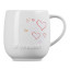 Le Creuset Mon Coeur U Mug, 380ml - White angle
