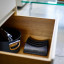 Joseph Joseph Space Lid Storage Stand in the drawer with lids