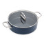 Joseph Joseph Space Ceramic Non-Stick Shallow Casserole Pan with Glass Lid and Folding Handle, 28cm